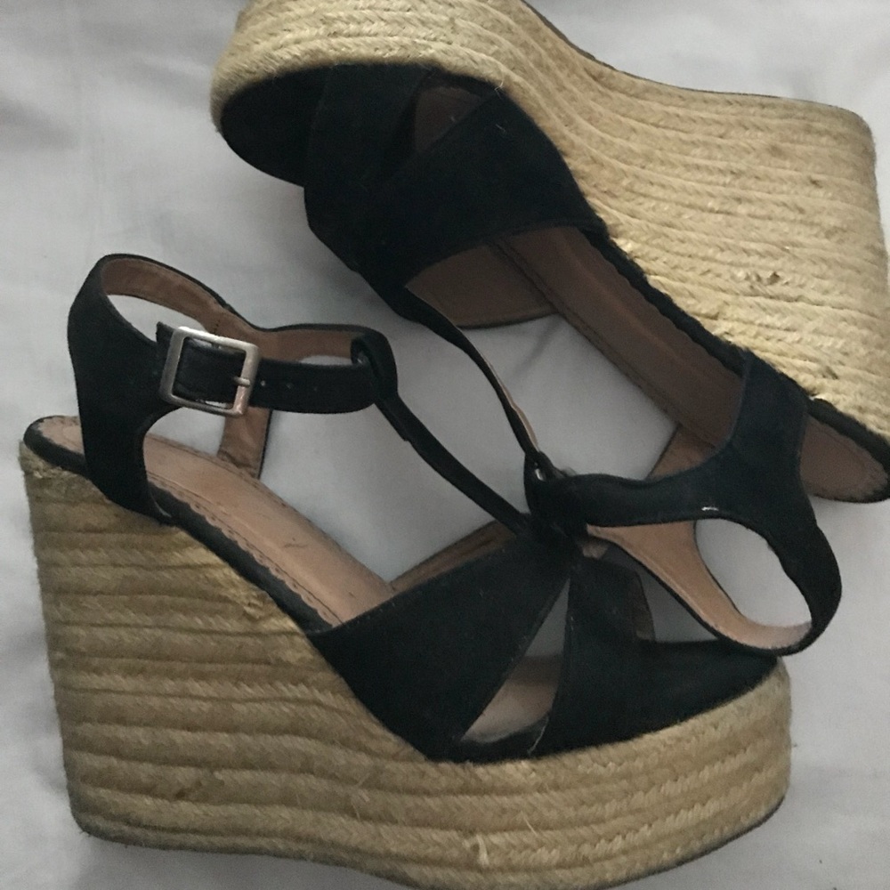 Black T-Strap Espadrilles
